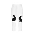 thumbnail image 4 of Pantalones de Ajuste Seco Mujeres Pascua Impresa Leggings Recortados, Estirable Transpirable Casual Y Yoga, 4 of 6