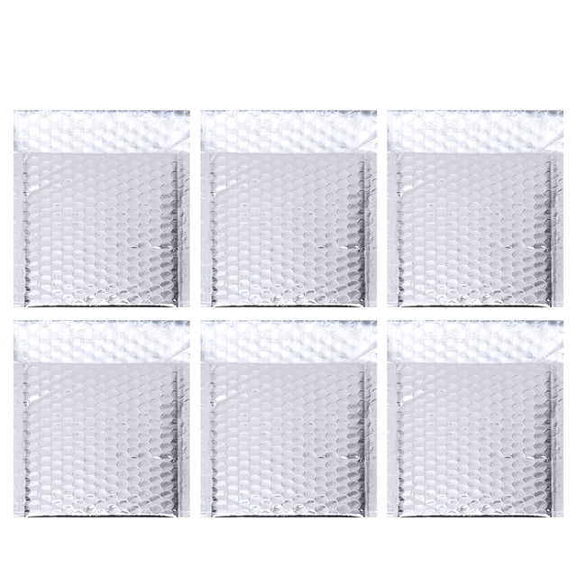 28 Pcs PET Material Aluminum Film Bubble Envelope Bag Logistics Express Transport Packaging Bag Bubble Pouch (Silver)