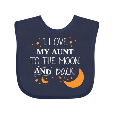 

Inktastic I Love My Aunt to the Moon and Back Gift Baby Boy or Baby Girl Bib