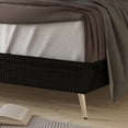 thumbnail image 5 of Home Design Chester Queen Upholstered Platform Bed Frame with Wingback Headboard and Channel Tufting, Black, Easy Assembly, 5 of 7