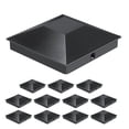 thumbnail image 1 of 12 tapas para postes de cerca, cubiertas de plástico para postes de cerca de terrazas o pasillos, con tornillos, color negro, 1 of 7