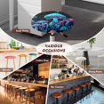 thumbnail image 5 of Chririnla Polyester Barstool Covers for Kitchen Bistro, With Elastic Bands Easy to Install Kitchen Bar Stool Chair Seat Cover, Neon Mushroom Butterfly Pattern, 5 of 6