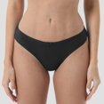 thumbnail image 2 of vigerkar Womens Cotton Panties Sexy Low Rise Ribbed Hipster Womens Bikini Underwear Cheeky Black, L, 2 of 5