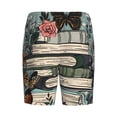 thumbnail image 2 of Lsque Vintage Art Butterfly Flower Mens Sleep Pajama Shorts,Short Pajama Pants, Cotton Ultra-Soft Knit-XX-Large, 2 of 9