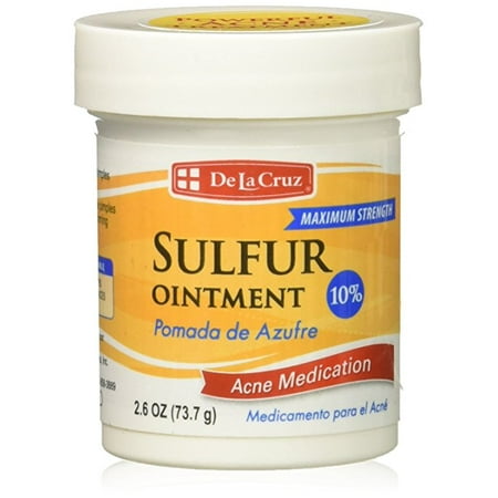 De La Cruz Sulfur Ointment Acne Medication 2.6oz