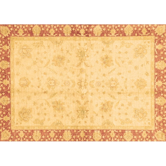 Ahgly Company Indoor Rectangle Abstract Brown Modern Area Rugs, 7' x 10'