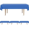 thumbnail image 2 of DecorRack 4 Plastic Tablecloths, 54 x 108 inch, Rectangular, Royal Blue, 2 of 5