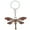 Golden, variant on Women Keychain Rhinestone Dragonfly Blue Zinc Alloy Car Key Decoration 1Pcs