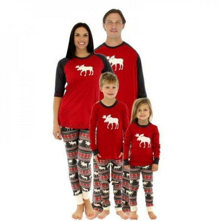 

BRAND CLEARANCE!Women Baby Kids Deer Sleepwear Christmas Pajamas Set Fashion Family Matching Clothes Nightwear Family Look