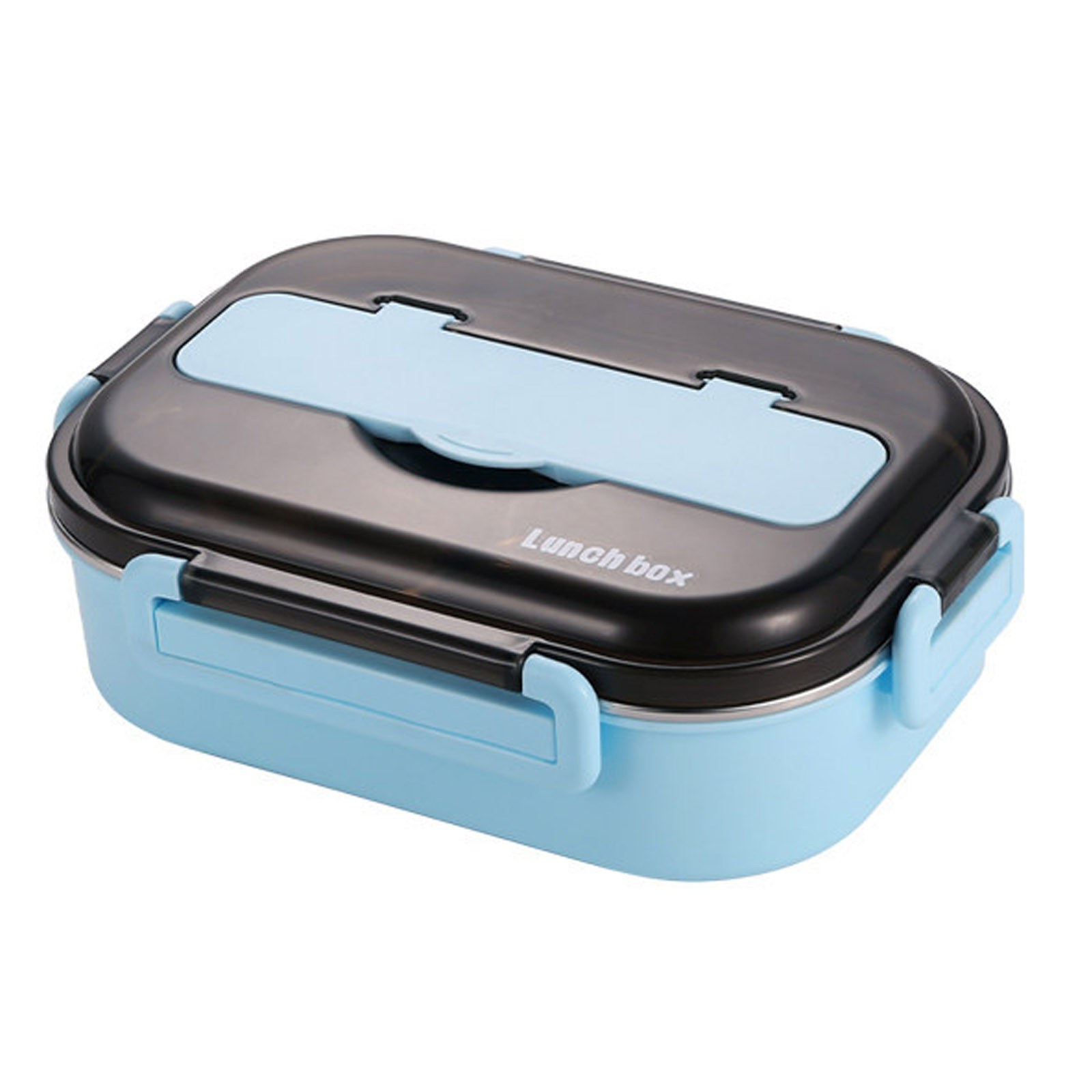 Wovilon 33Oz Stainless Steel Bento Box with Chopsticks and Spoon (Blue), Thermal Insulation Lunch Box with Tableware Set, Lunch Box for Kids, Lunch Containers for Adults,  Student, School and Work - image 2 of 4