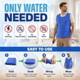 thumbnail image 3 of Adjustable Cooling Vest with 24 Ice Packs for Men and Women, Anti-Heat Ice Vest PVA Waterproof Ice Vest Resistant Personal Cooling Vest Sports Vest for Outdoor Work and Motorcycle, Blue, 3 of 6