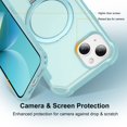 thumbnail image 2 of Dteck for iPhone 14 Case with Screen Protector, Compatible with MagSafe Shockproof Invisible Magnetic Ring Stand Military-Grade Heavy Duty Protection Phone Case, Blue, 2 of 7