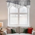 thumbnail image 2 of Winter Bike Snowfall Tie Up Valance Curtains for Windows, Kitchen Curtains Window Treatments, Christmas Nature Snowflakes Short Window Shades Valances for Bedroom Bathroom Cafe 42"x12", 2 of 8