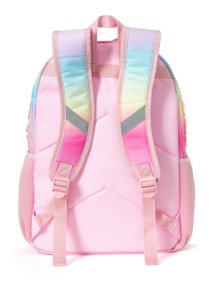 Schoolyard Vibes Rainbow Girls 17" Sequin Stationary Kids Backpack Set,  Pink - Walmart.com