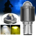 thumbnail image 3 of H4 LED H6 BA20D LED Motorcycle Headlight Bulbs CSP White NEW Yellow 9CI3, 3 of 7