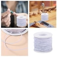 thumbnail image 2 of Elastic Band For Bracelets 1 Mm X 100 M Bead Cord For Threading Elastic Thread Nylon Cord Elastic Band For DIY Crafts Bracelets Necklaces Crafts White Circular Knitting Needles Size 8 Circular, 2 of 4