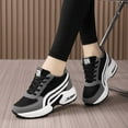 thumbnail image 4 of Women's Platform Sneakers Wedges  Lace Up Shoes Increase Fashion Sneakers for Womens Girls, 4 of 7