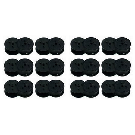 PrinterDash Compatible Replacement for Sharp Compet/CS/ER/QS/VX/XE/ZL Series Black Printer Ribbons (12/PK) (S1062B_12PK)