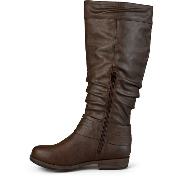 wide calf boots camel color