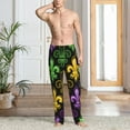 thumbnail image 2 of Logiee Mardi Gras1 Print Pajama Pants for Men,Men’s Pajama Bottoms,Mens PJ Pants with Pockets & Button Fly-X-Large, 2 of 6