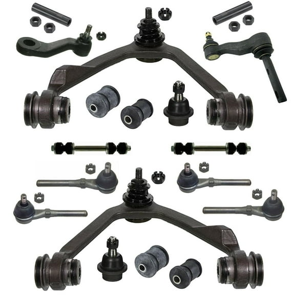 18 Pc Suspension Kit Control Arms, Tie Rod Ends, Ball Joints & Sway Bars, Idler & Pitman Arms Fits select: 1997-2003 FORD F150, 1997-2002 FORD EXPEDITION