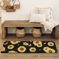 thumbnail image 4 of Black Sunflower Butterfly Pattern Bathroom Rugs Mat,Non Slip Microfiber Bathroom Rug,Rubber Backing,Soft Bathroom Mats for Bathroom Floor,Tub and Shower,47x17in(120x43cm), 4 of 5