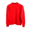 thumbnail image 4 of Breezora Chandail Col Roulé Semi-Confortable pour Femmes Manches Longues Coupe Ample pour Automne Hiver Confort Taille P Rouge, 4 of 5