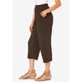 thumbnail image 3 of Roaman's Women's Plus Size Petite Plus Size Soft Knit Relaxed Pull-On Capri Pant, 3 of 6
