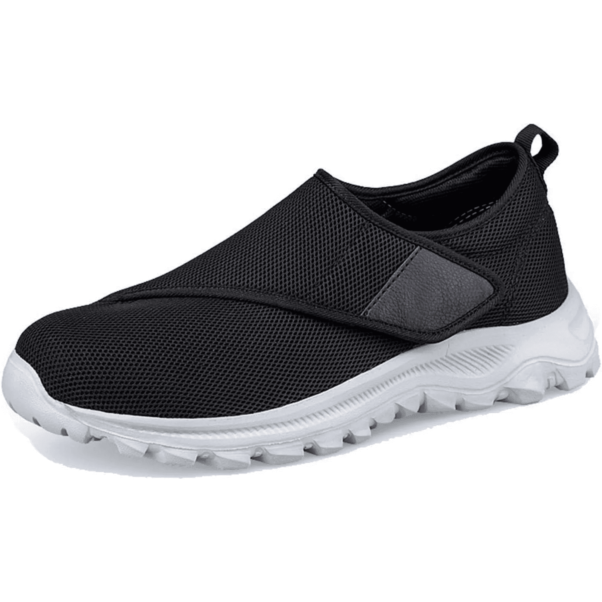 Leisure sports Velcro elderly shoes with wide and swollen feet for  middle-aged and elderly men and women, soft soled walking shoes - Walmart.ca