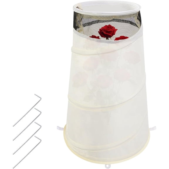 Ebaokuup 20" x 13" x 9" Pop Up Rose Cones for Winter Protection, Winter Rose Collars Protective Cover, Freeze Protection Roses Bush Cover for Protecting Against Frost Wind and Animals Eating