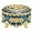 Blue, variant on ABPETE Vintage Jewelry Box Oval Trinket Display Case with Rose Pattern Decorative Green Treasure Box Ring Holder for Women