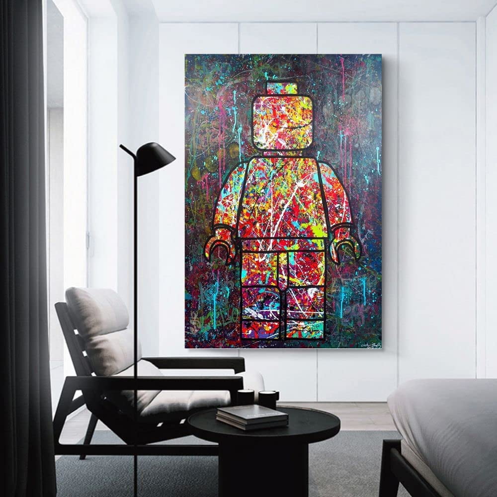Lego painting on canvas hotsell