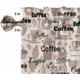 thumbnail image 5 of Kitchen Curtains Set, Beige Coffee Kitchen Curtains and Valances Set, Farmhouse Coffee Theme Rustic Rod Pocket Tier Curtains 24 Inch Length for Cafe/Bedroom Windows, 5 of 6