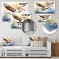 thumbnail image 4 of Designart "Majestic Seabird Pelican I" Animals Metal Wall Decor, 4 of 5