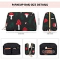 thumbnail image 5 of Xecao Amanita Mushroom Print Fashion Makeup PVC Bag Large Capacity Travel Cosmetic Bag for Women Organizer Toiletry Clutch, 5 of 8