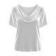thumbnail image 3 of Camisas de Color Sólido para las Mujeres Plisados Estirables Puños V-Cuello Suéter de Moda, Camisas de Manga Larga de las Mujeres para el Hogar Y el Uso Diario, 3 of 5