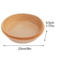 thumbnail image 2 of 50 Pcs Air Fryer Liners Disposable 9 Inch Round Parchment Paper, Airfryer Liners & Air Fryer Cups, Non-Stick Oil Proof Air Fryer Paper Liners for Baking Roasting Microwave, 2 of 3