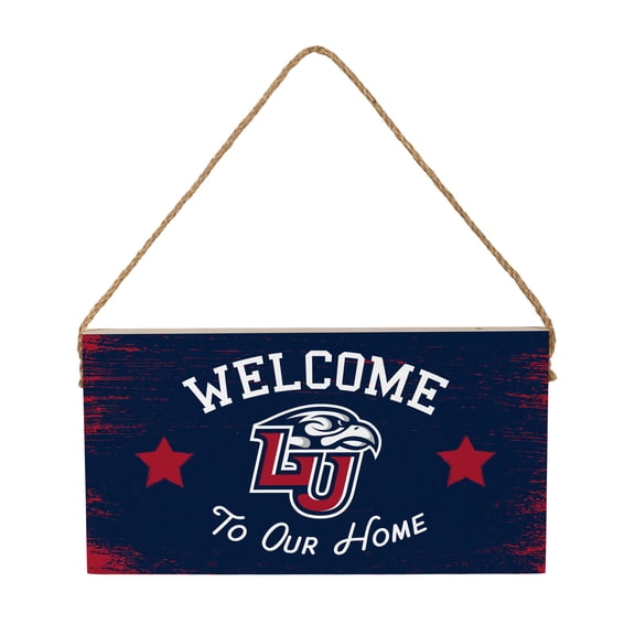 Liberty Flames 6" x 11" Welcome Home Wood Wall Sign with Rope Hanger