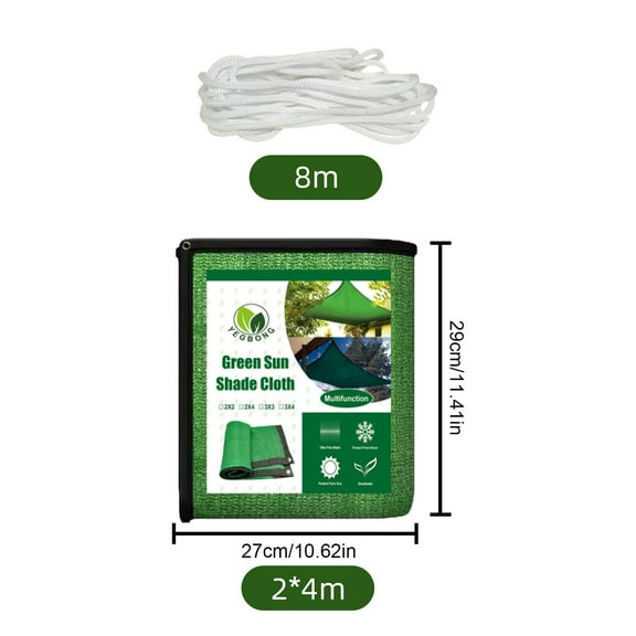 Shipiny Sunscreen Shading Cloth Protection Mesh, Cut Edge Shade Net for Garden Covering, Greenhouse, Kennel and Chicken Coop, UV Block Sun Protection for Outdoor Plants, Green