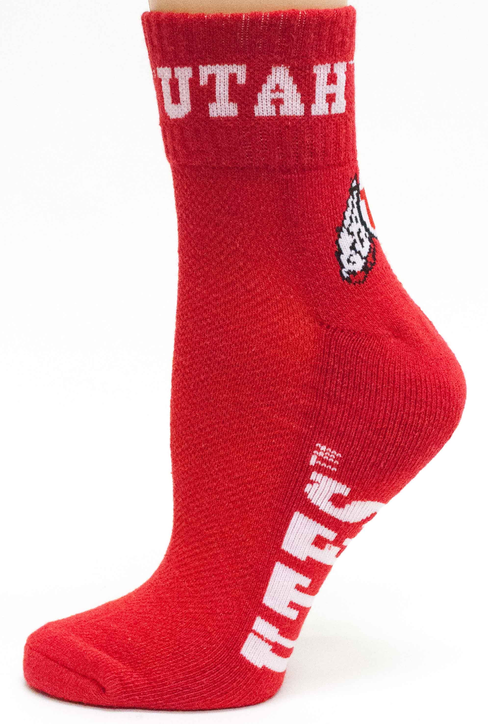 Utah Utes Red Quarter Sock