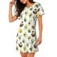 thumbnail image 2 of Easygdp Funny Avocado In Mexican Clothes Camisón de manga corta para mujer, informal, estampado, 2 of 6