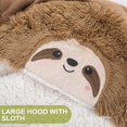 thumbnail image 2 of Manta portátil con capucha Happy Fuel Sloth para adultos y niños, 2 of 8