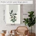 thumbnail image 5 of HFDF Large Boho Canvas Wall Art Set of 3, Mid Century Modern room Decor, Minimalist Sage Green Botanical Boho wall art Abstract Geometric Canvas Prints Ready To Hang Bedroom 11x14inch Framed, 5 of 6