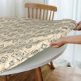 thumbnail image 4 of Round Fitted Tablecloth 44 Inch, Dyed Geometric Circle Tablecloth Waterproof Stain Resistant Table Covers Kitchen Tablecloth for Daily Use Kitchen Dining Party Wedding, 4 of 8