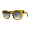 thumbnail image 2 of Womens Mod Minimal Cat Eye Design Fashion Sunglasses Green Smoke, 2 of 4