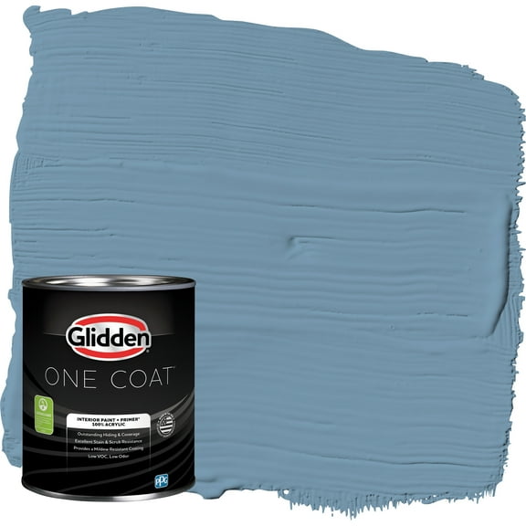 Glidden One Coat Interior Paint and Primer, American Anthem / Blue, 1-Quart, Flat