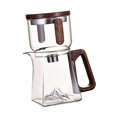 thumbnail image 3 of Tetera mágica con filtro y separación de té, tetera con mango de madera, juego de té de gran capacidad, tetera para acampar, uso doméstico, viajes, 3 of 8