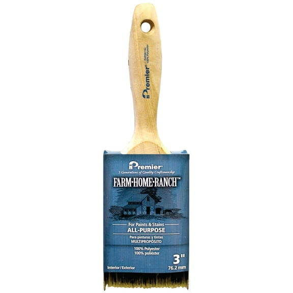 Premier 3" All Purpose Flat Sash Poly Brush with Wood Handle Farm-Home-Ranch FHR00140