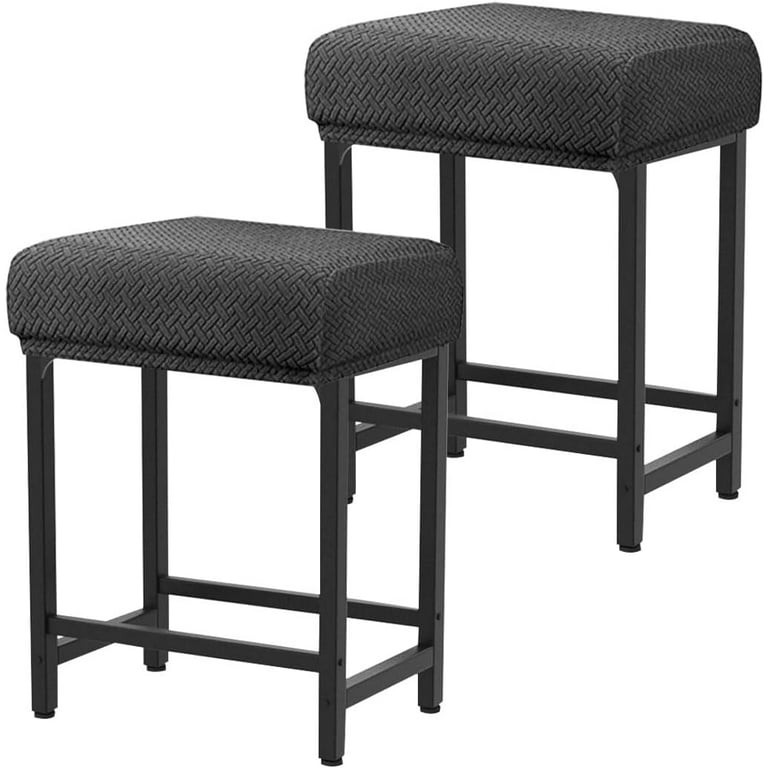Rectangle Stretch Counter Height Barstool Slipcovers Rectangular Vanity Stool Cover Kitchen Counter Saddle Seat Cover 6PC Beige Walmart