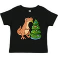 thumbnail image 3 of Inktastic Tyrannosaurus Rex Decorating Christmas Tree Boys or Girls Toddler T-Shirt, 3 of 5